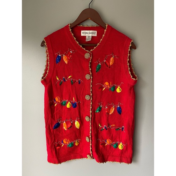 Victoria Harbour Sweaters - Vintage Victoria Harbour Christmas Vest
